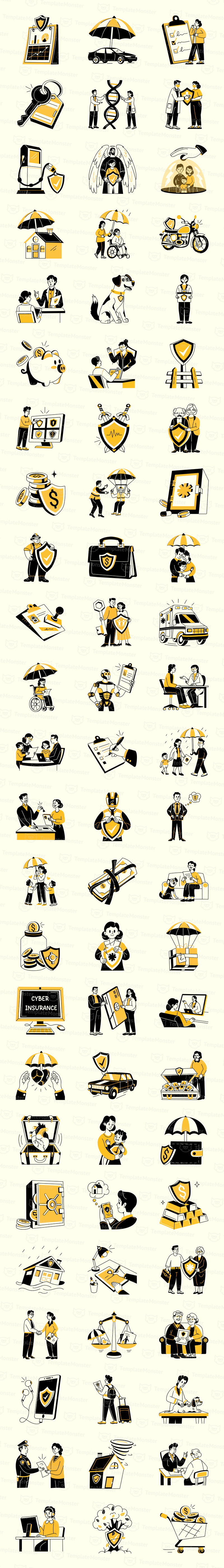 保险绘图插图集 - Features Image 1