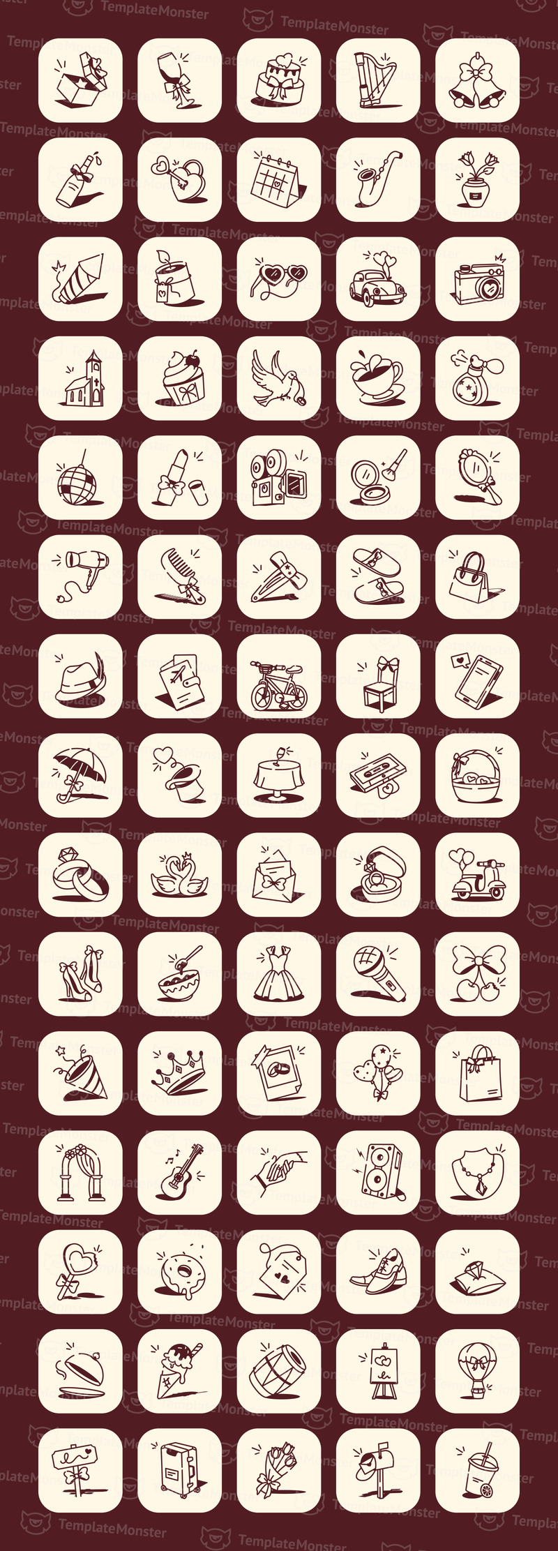 Modren Wedding Drawing Art Set - Features Image 1