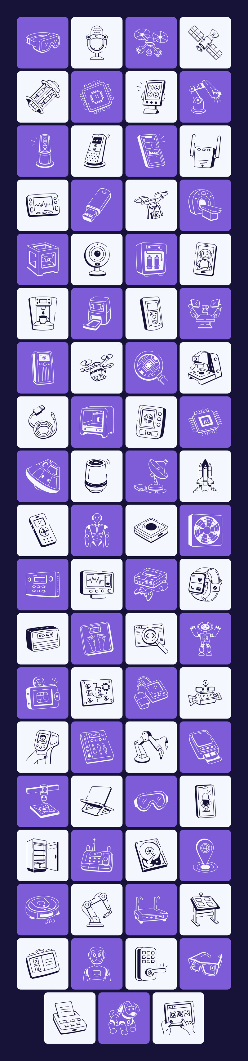 Technology Doodle Icon Set - Features Image 1