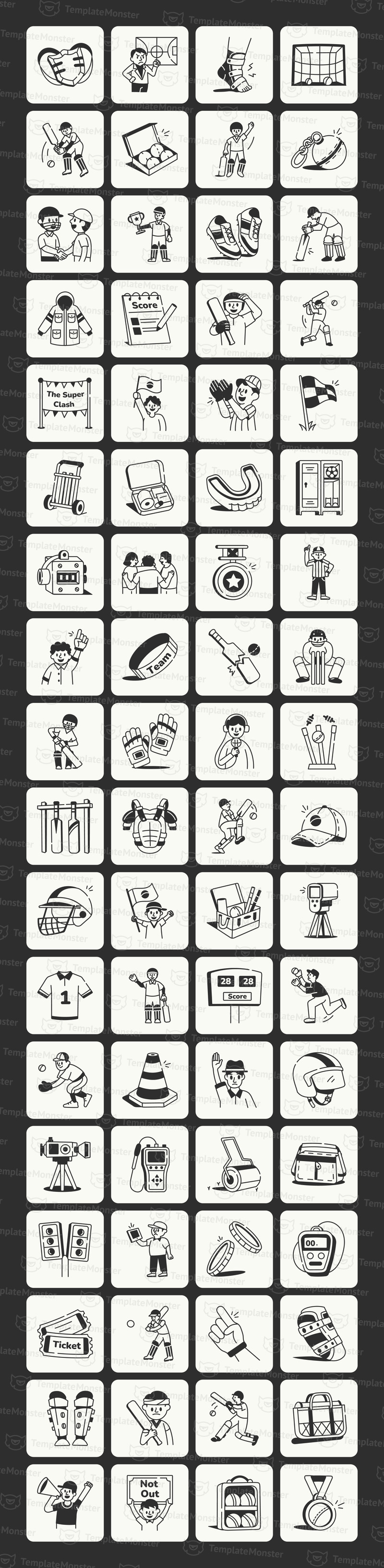 Modern Cricket Drawing Art Set - Features Image 1