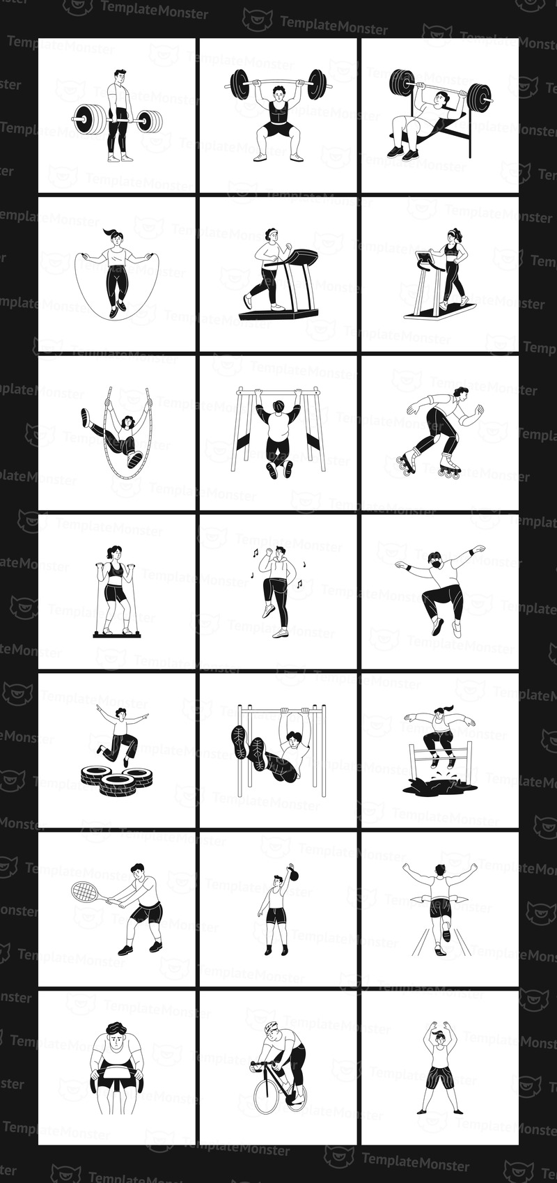 Paket med fitnessillustrationer - Features Image 4