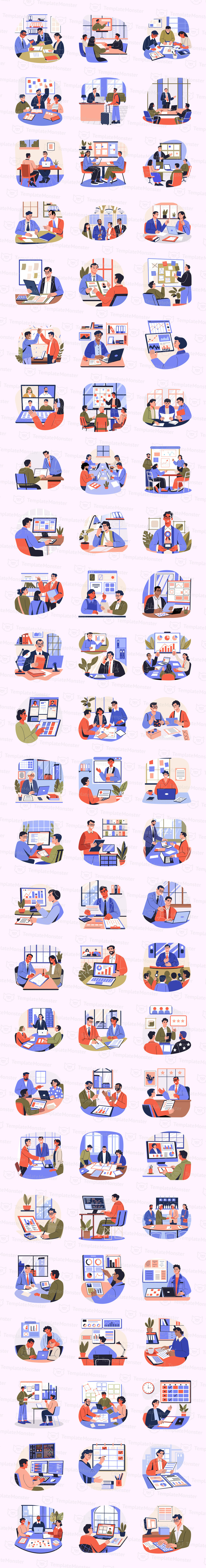 Conjunto de ilustração vetorial corporativa - Features Image 1