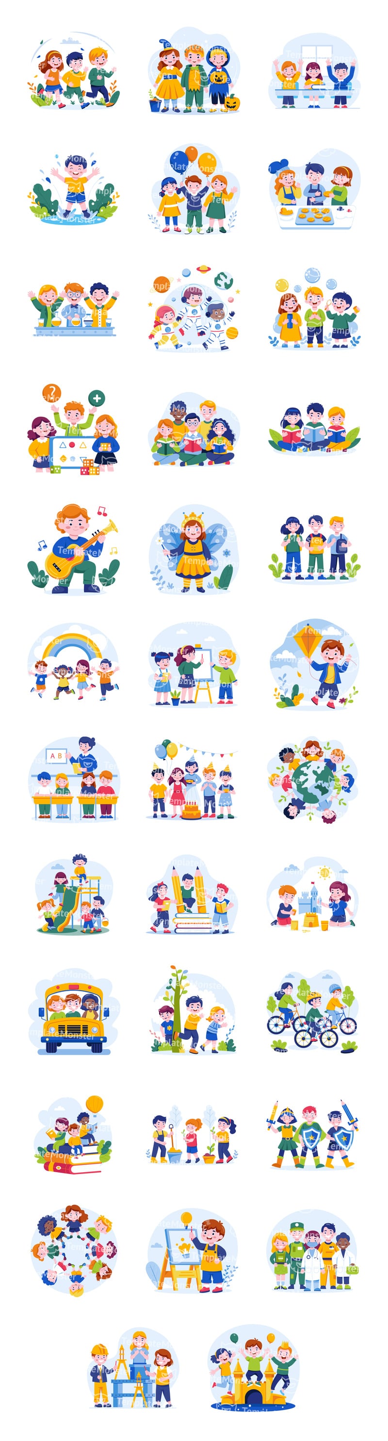 Barnens dag Illustration Set - Features Image 1