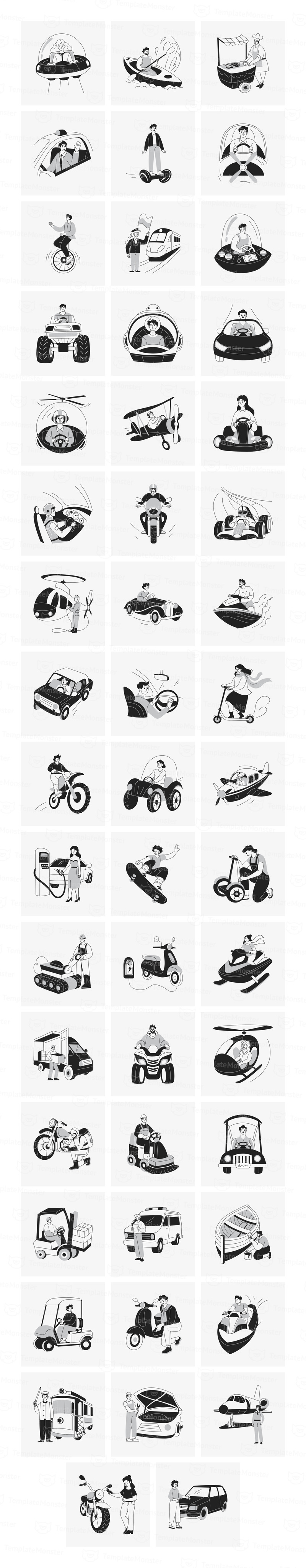 Vehicle Illustration Art Set - Features Image 1
