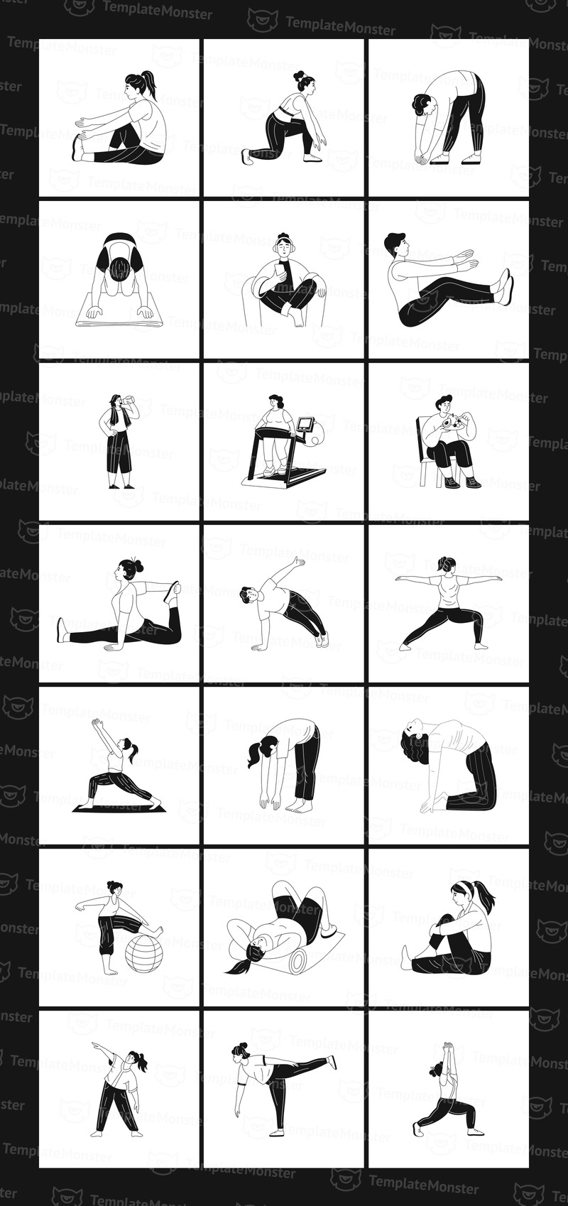 Paket med fitnessillustrationer - Features Image 2