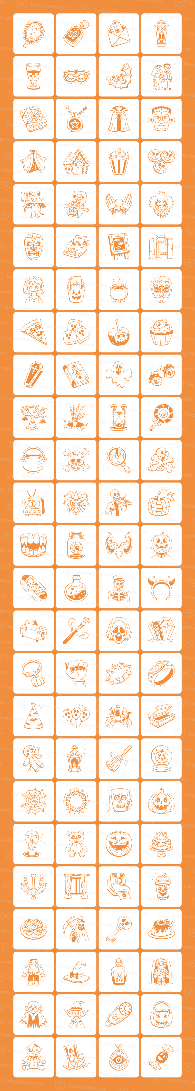 Halloween Doodles Icons Set - Features Image 1