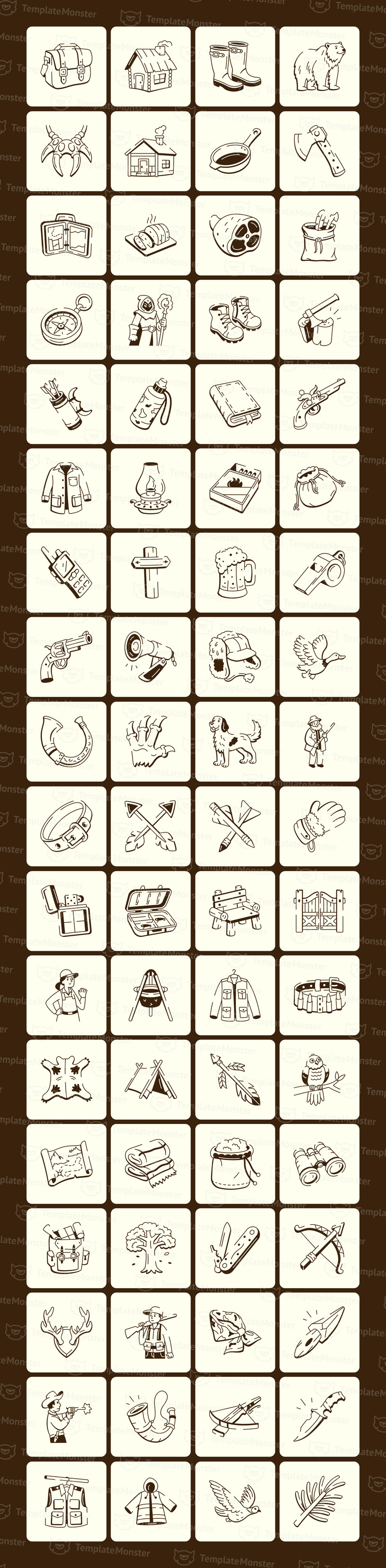 Modern Hunting Doodle Art Set - Features Image 1