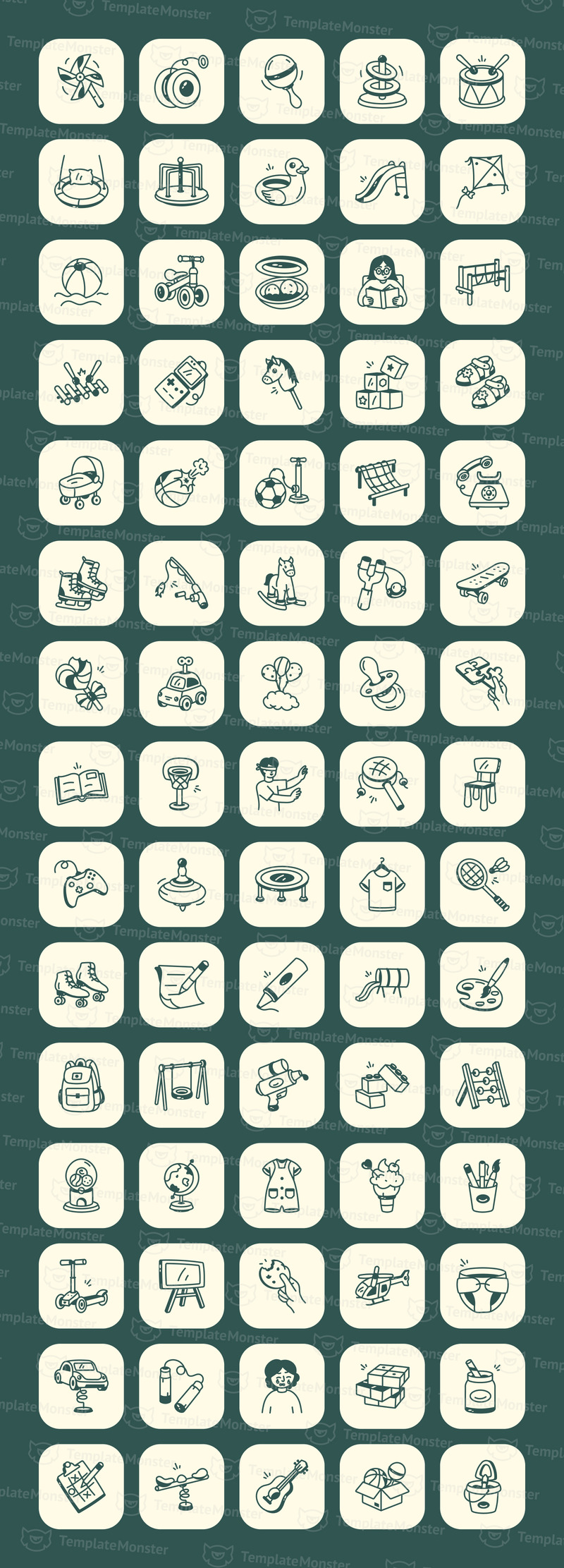 Children's Day Doodle Icons - Features Image 1