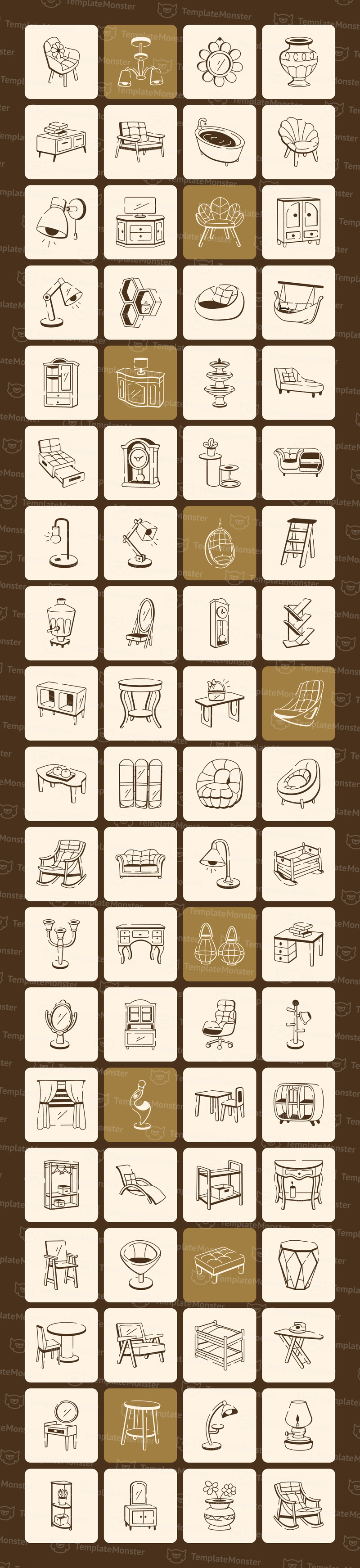 Furniture Doodle Icon Set - Features Image 1