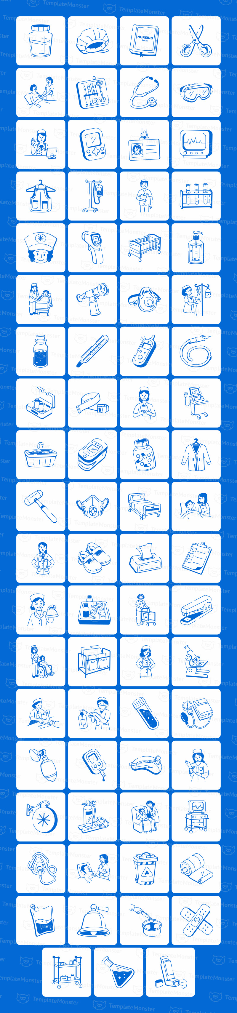 Nursing Doodles Icons Set - Features Image 1