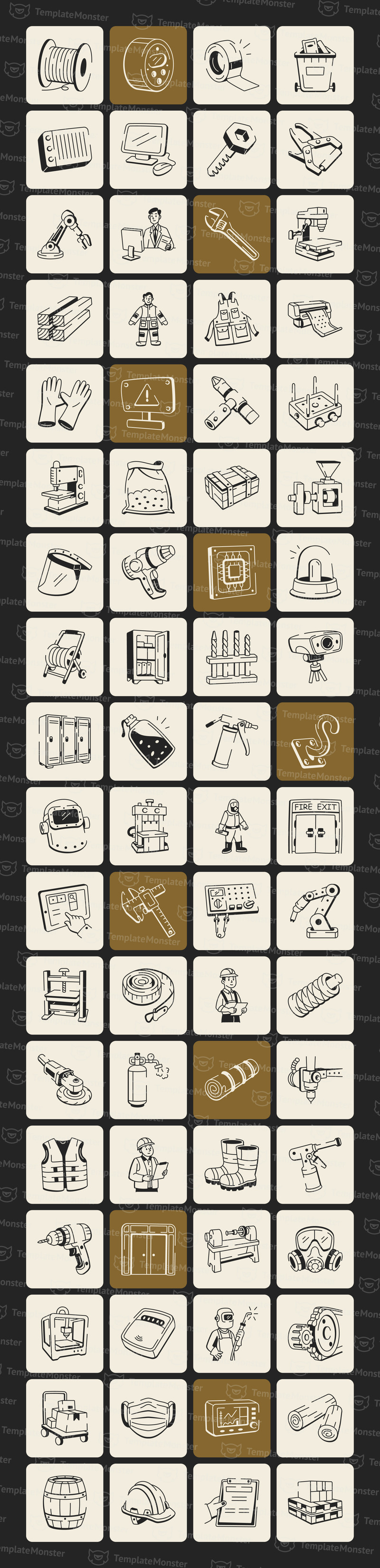 Productie Doodle Icon Set - Features Image 1