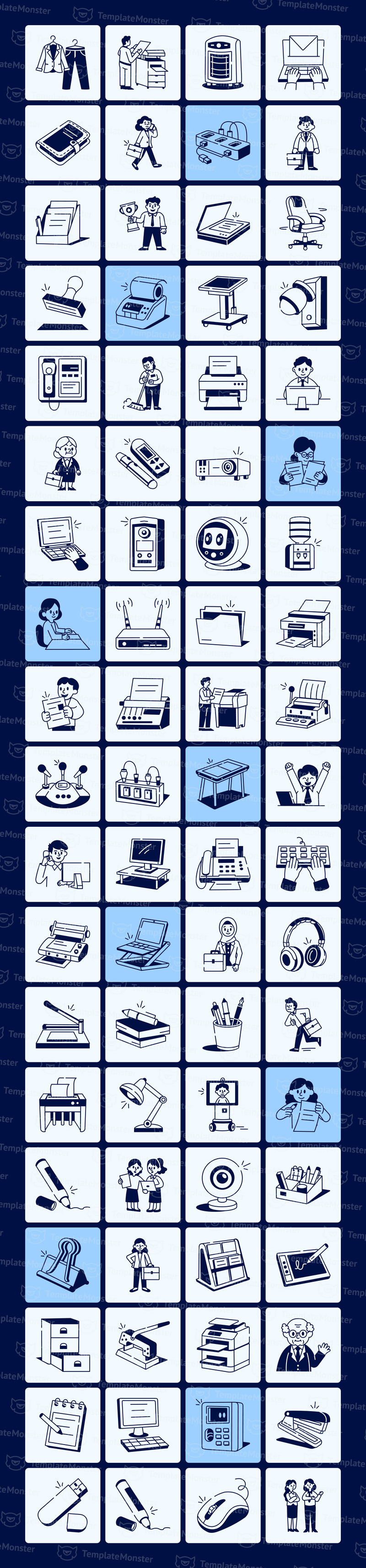 Office Work Drawing Art Set - Features Image 1