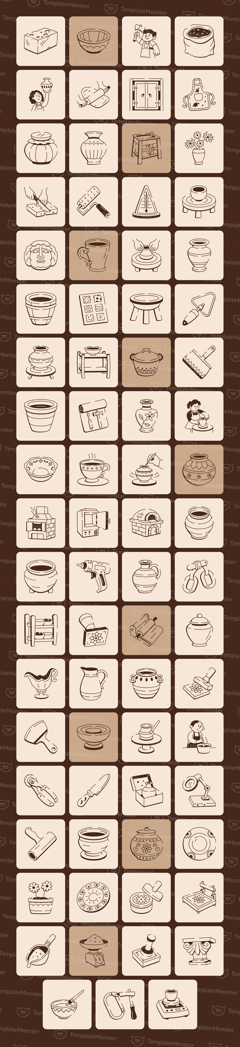 Modern Pottery Doodles Art Set - Features Image 1