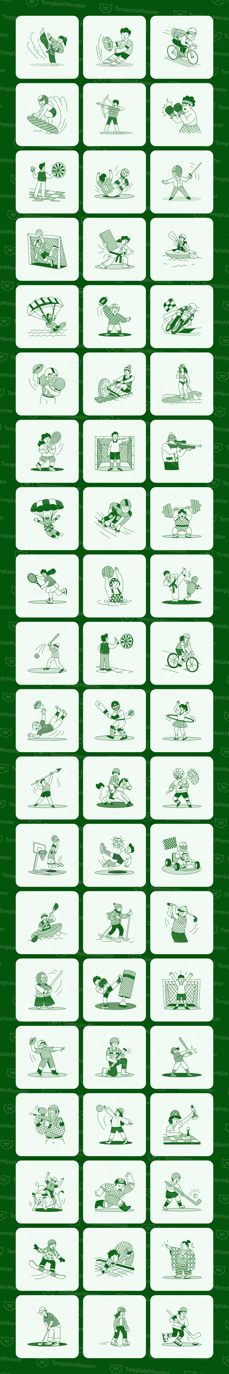 Sports Illustration Art Set - Features Image 1