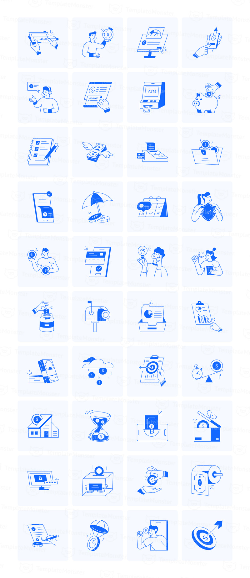 Bundel met zakelijke lijnpictogrammen - Features Image 1