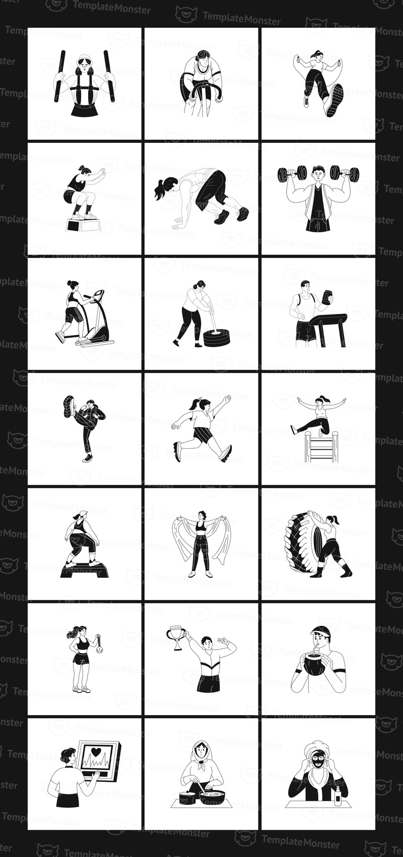 Paket med fitnessillustrationer - Features Image 5