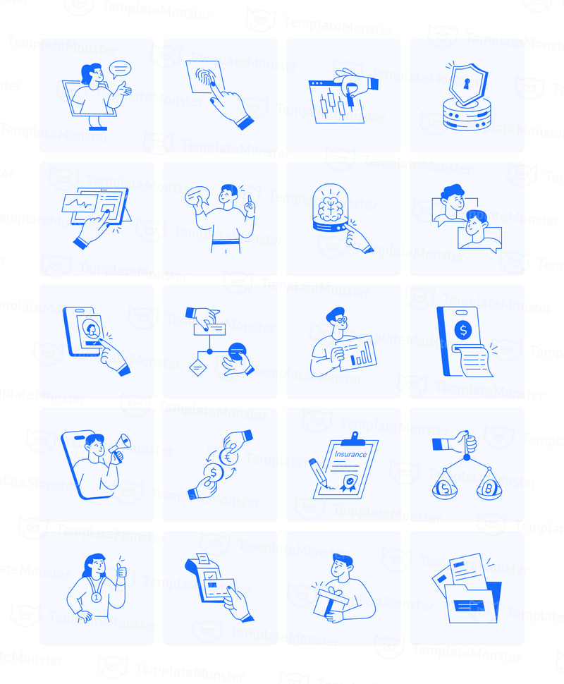 Bundel met zakelijke lijnpictogrammen - Features Image 3