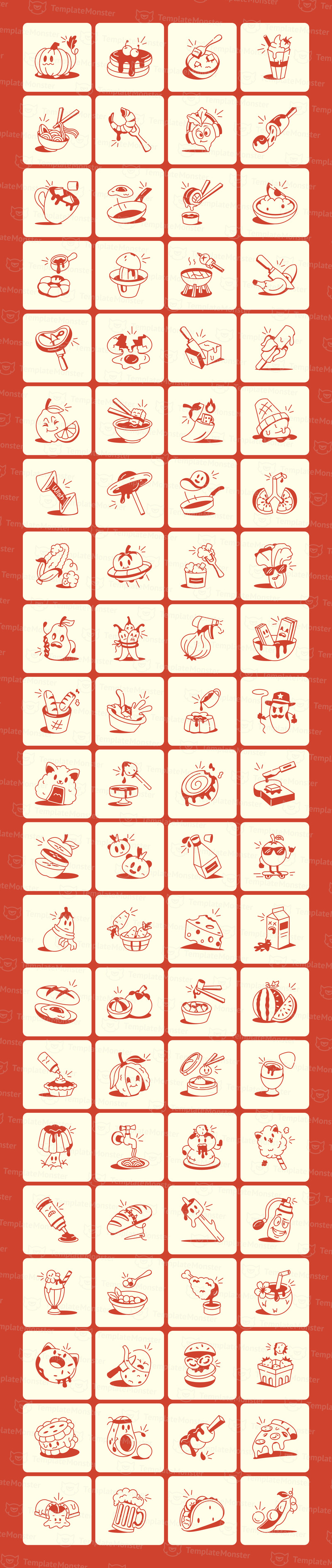 Пакет иконок Modern Food Doodles - Features Image 1