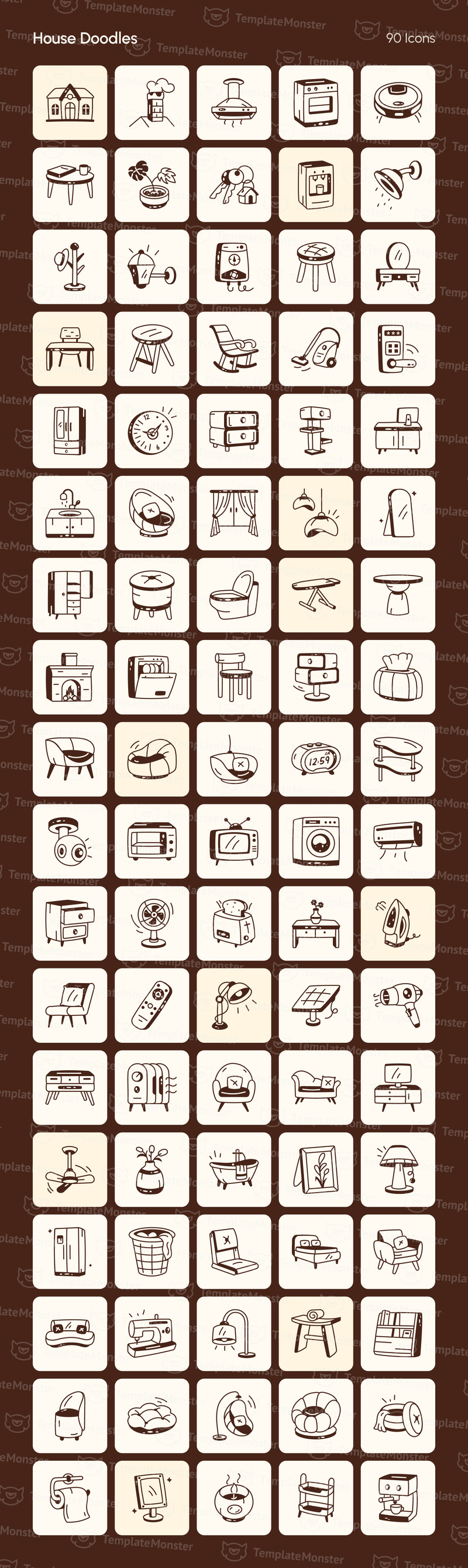 Сучасні універсальні іконки Doodle - Features Image 1