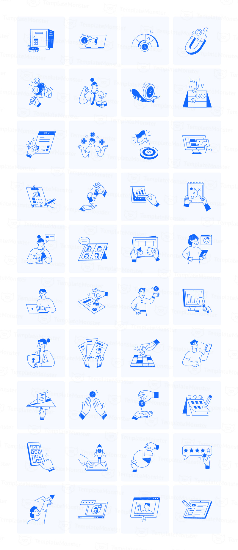 Bundel met zakelijke lijnpictogrammen - Features Image 2