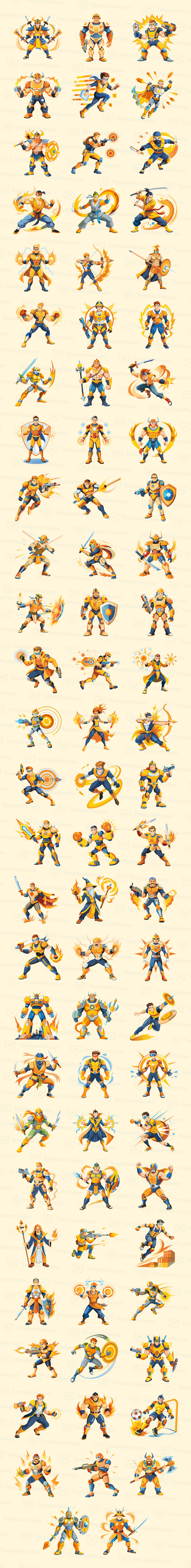 Ensemble de personnages de jeux cybernétiques - Caractéristiques de l’image 1
