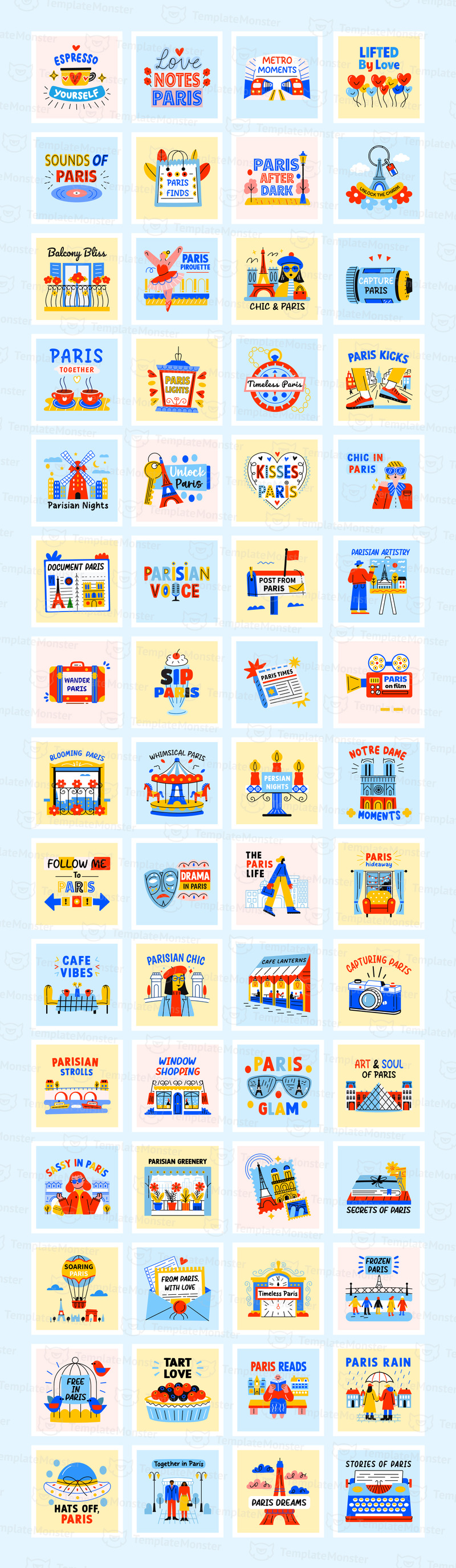 Modern Paris Stickers Set - Features Image 1