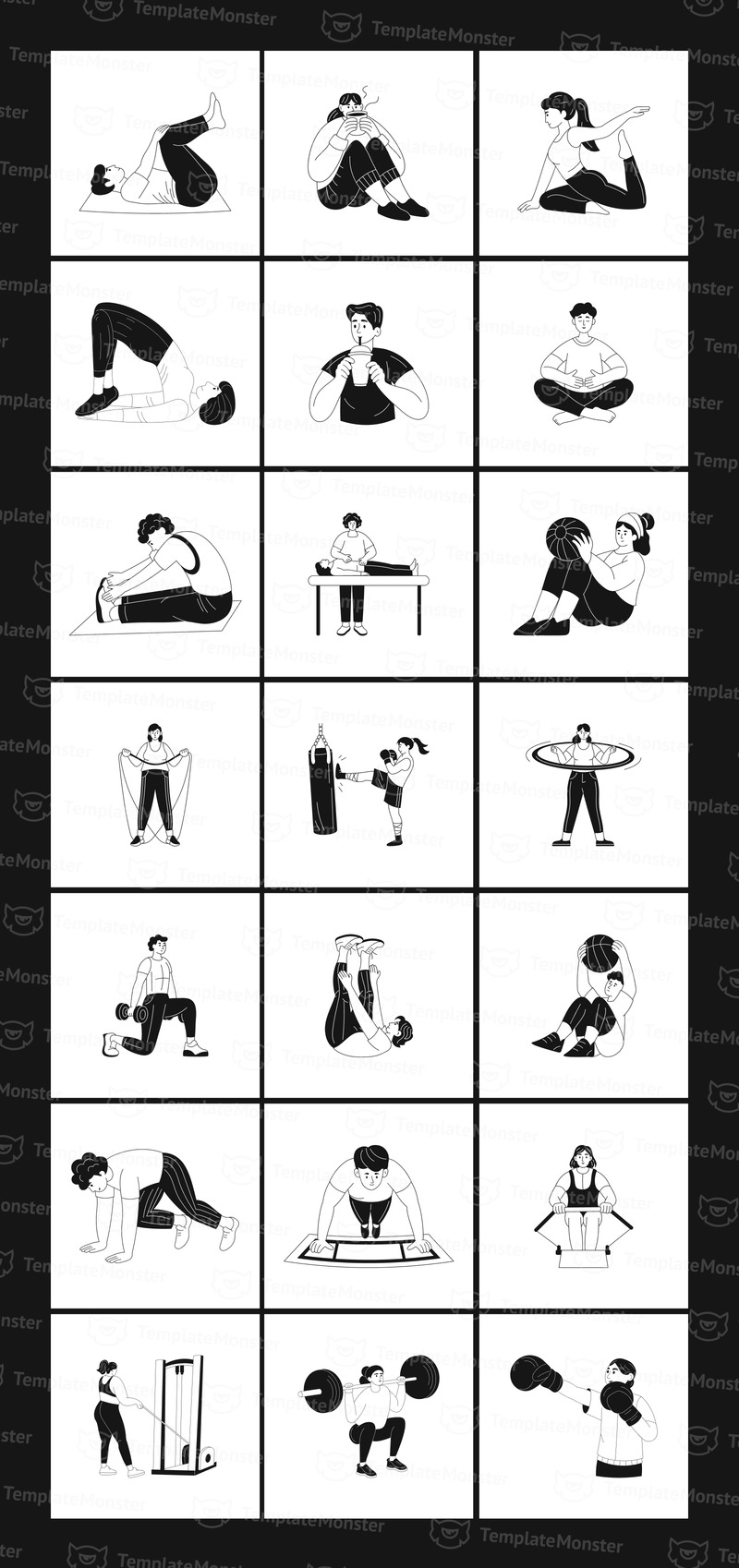 Paket med fitnessillustrationer - Features Image 3