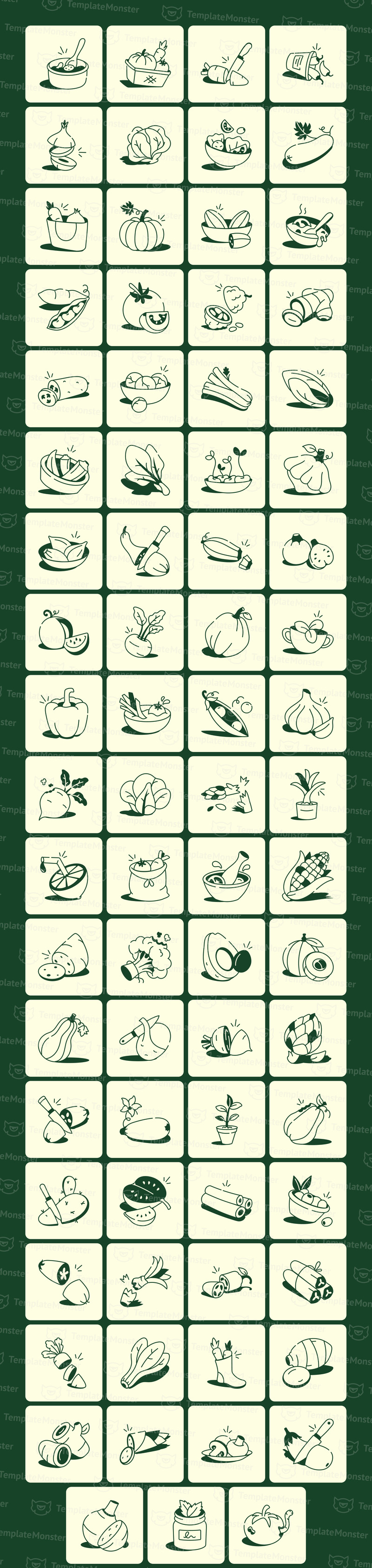 Vegetables Drawing Illustration Set - Features Image 1