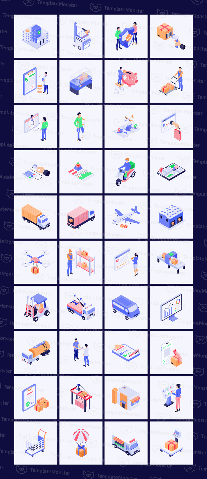 Набор изометрических иконок на каждый день - Features Image 6