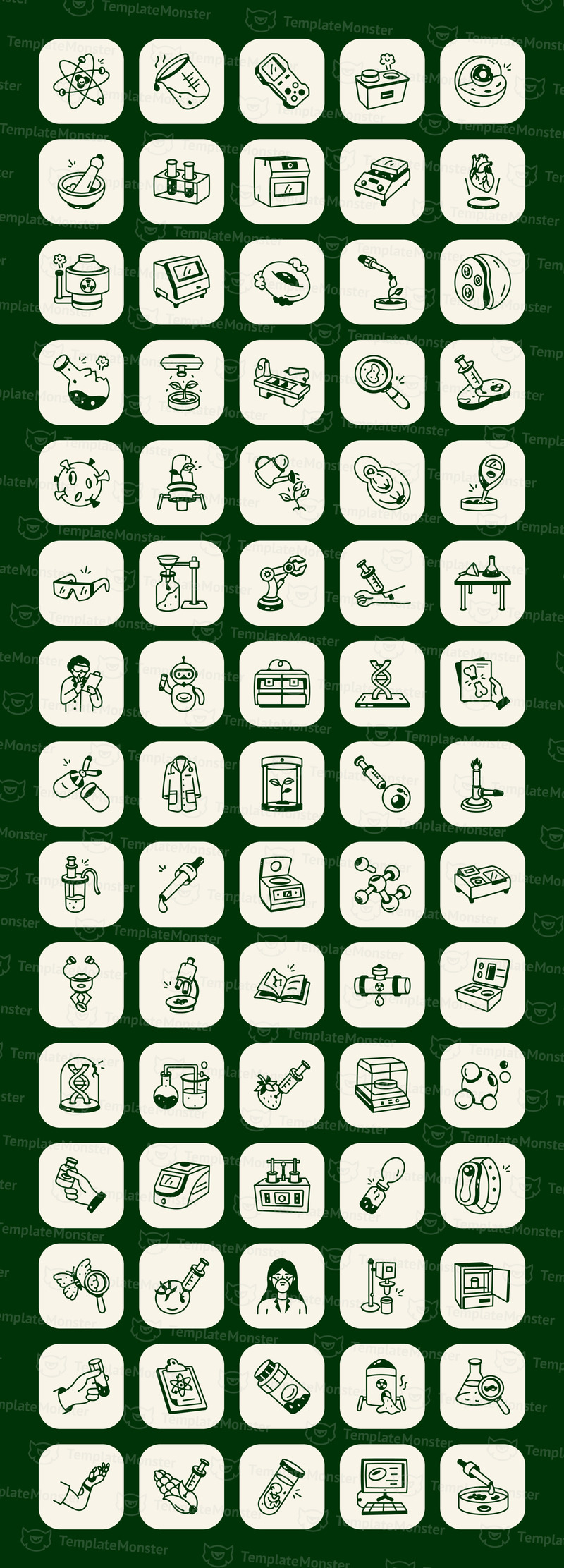 Biotechnology Doodle Icon Set - Features Image 1