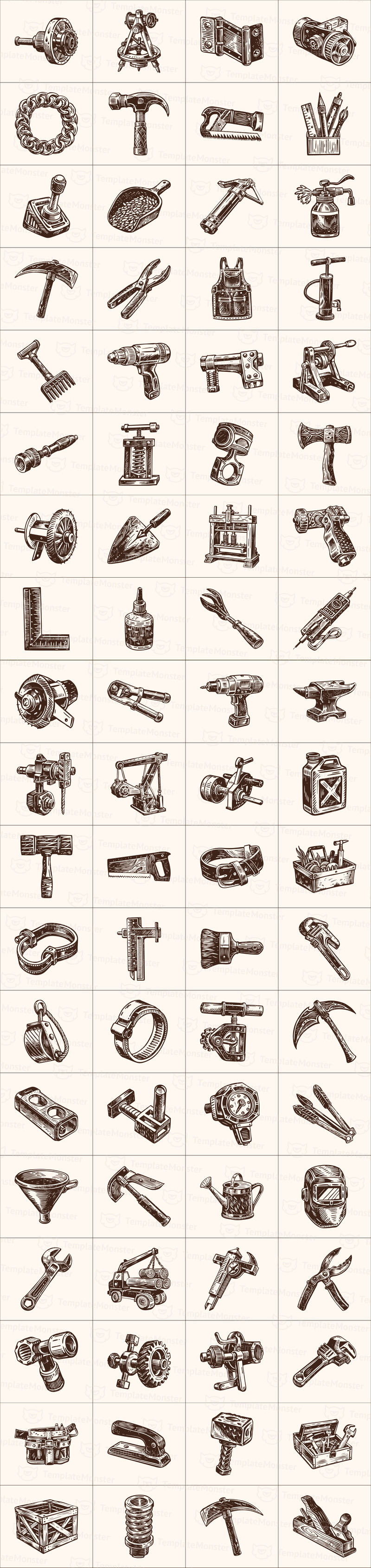 Vintage Tools Illustration Set - Features Image 1
