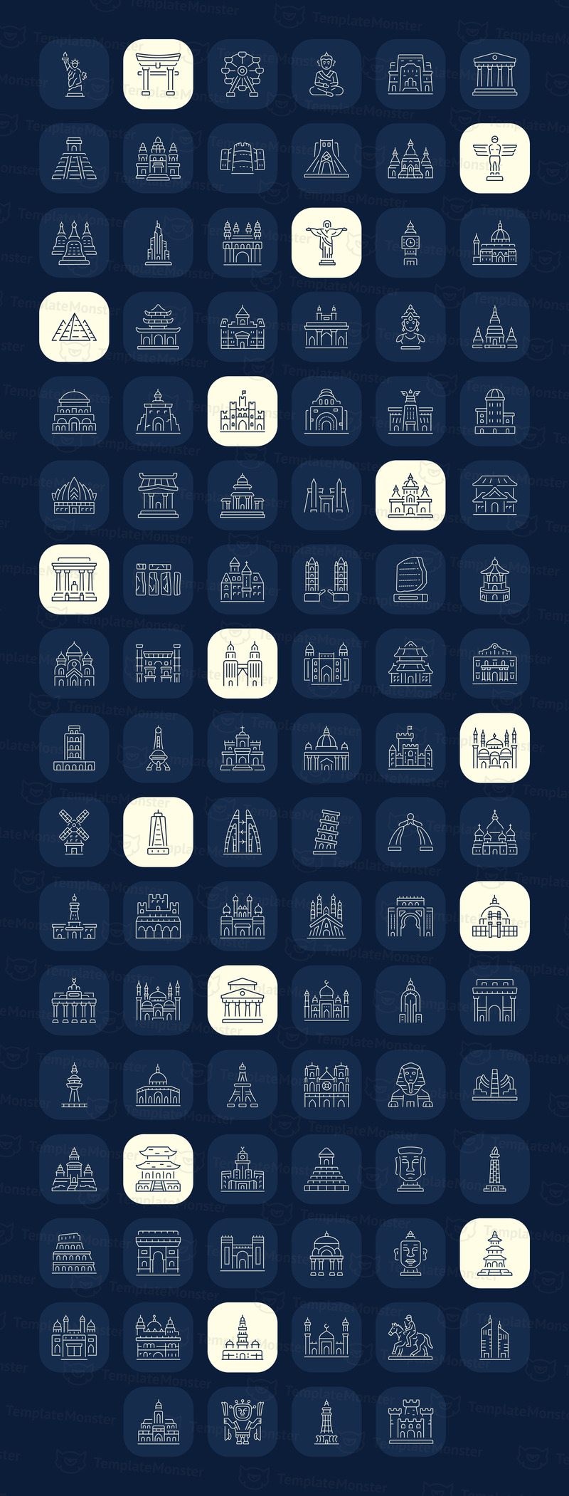 Moderne Monument Icon Kunstset - Features Image 1