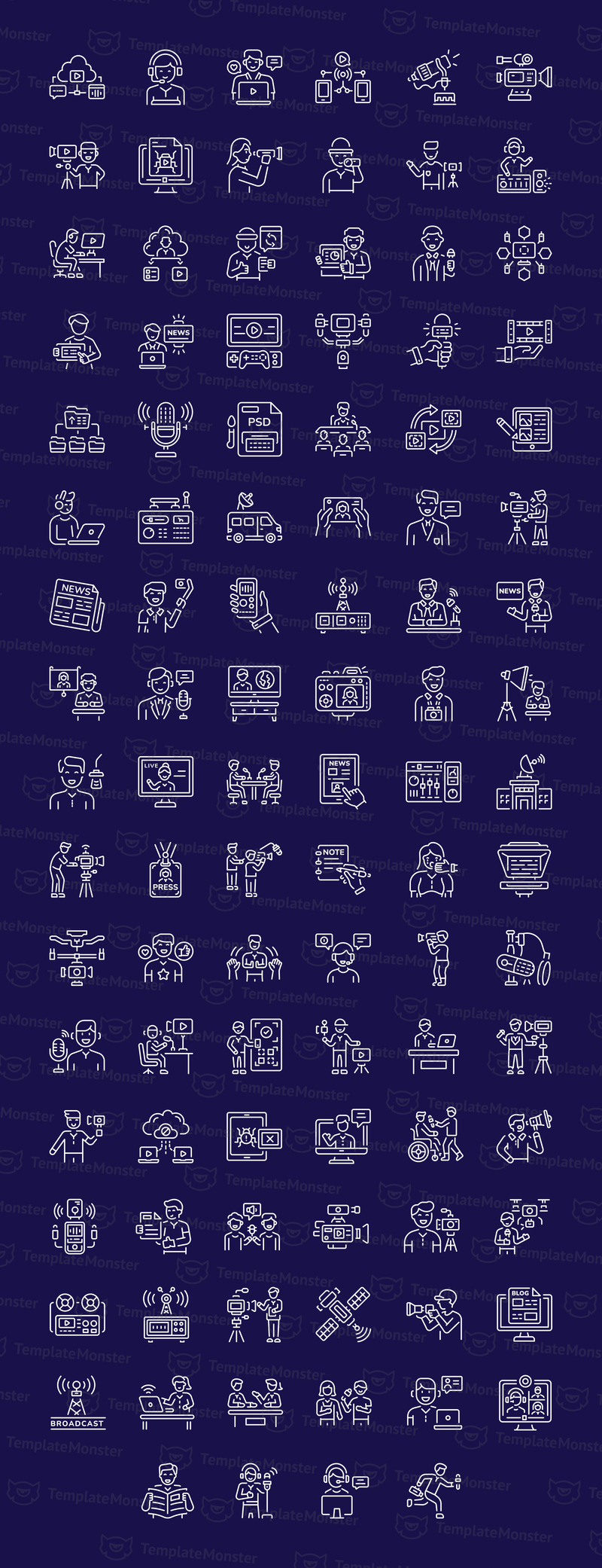 Modern Media Icon Art Set - Features Image 1