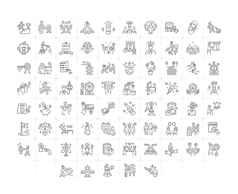 Milestone and Goals Icon Set - Features Image 1