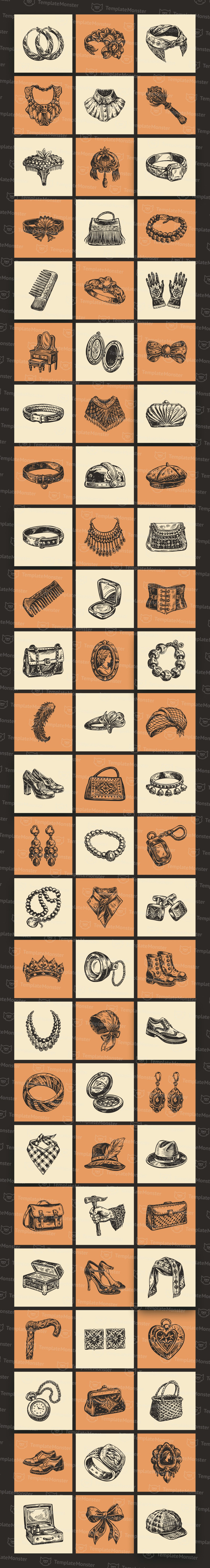 Vintage Accessories Illustration Set - Features Image 1