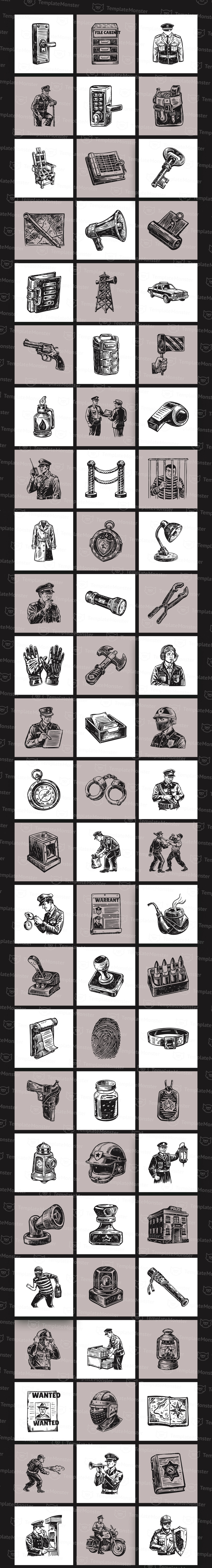 Modern Vintage Police Art Set - Features Image 1