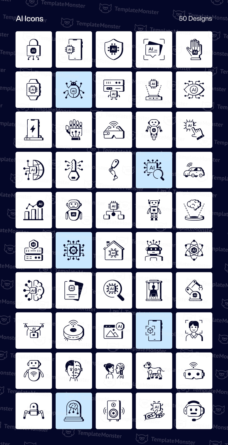 Сучасні технології лінія іконок - Features Image 1
