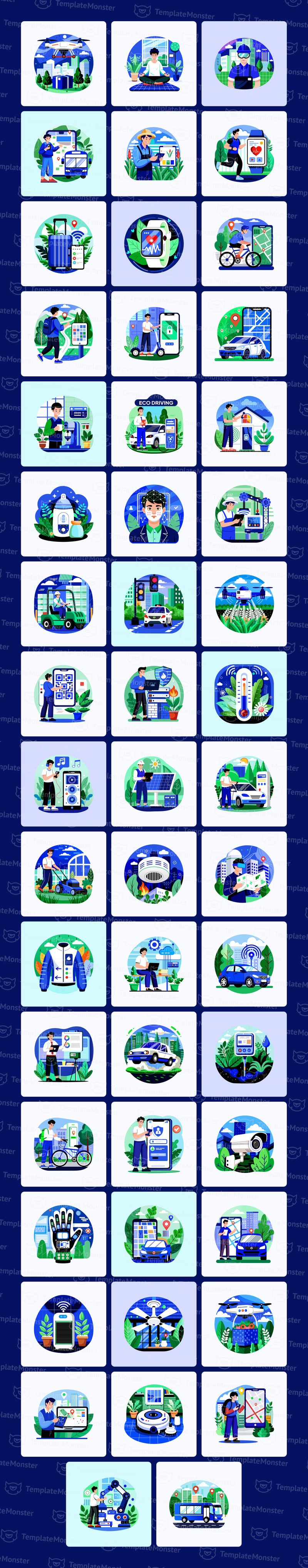 Zestaw ilustracji urządzeń IoT - Obraz funkcji 1