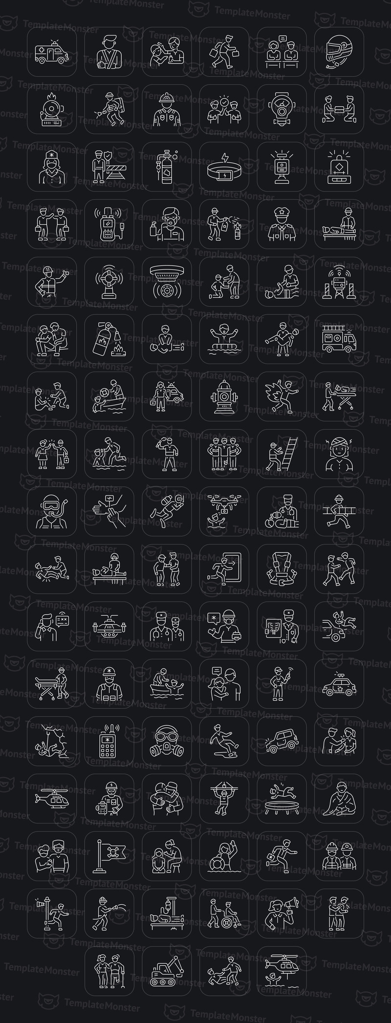 Help and Emergency Icons Set - Features Image 1