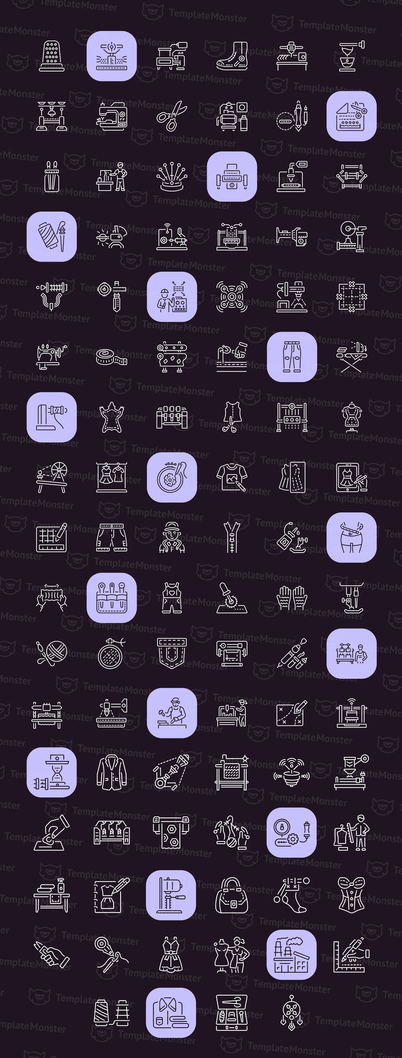 Modern Textile Icon Art Set - Features Image 1