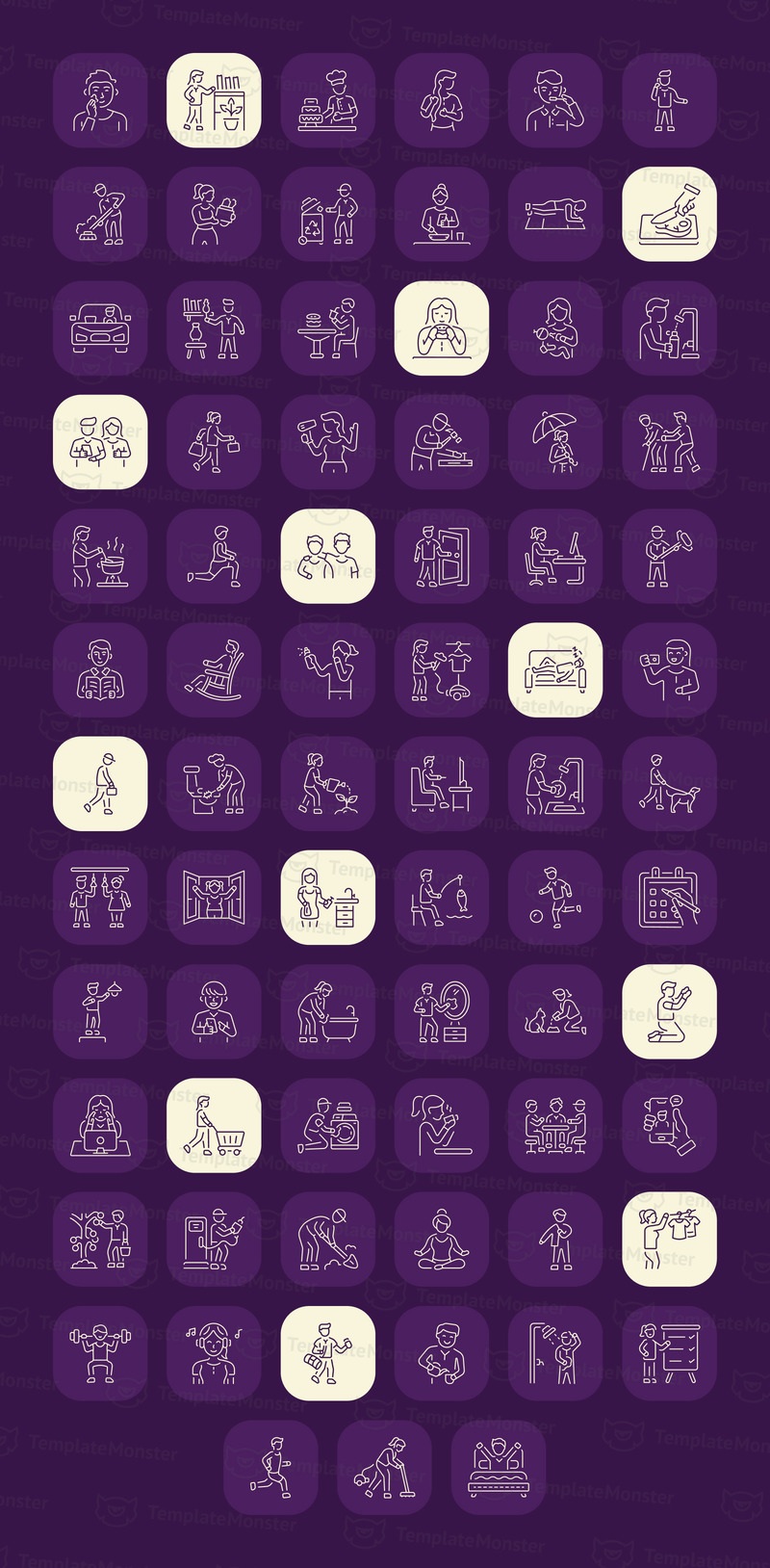 Daily Life Activities Icon Set - Features Image 1