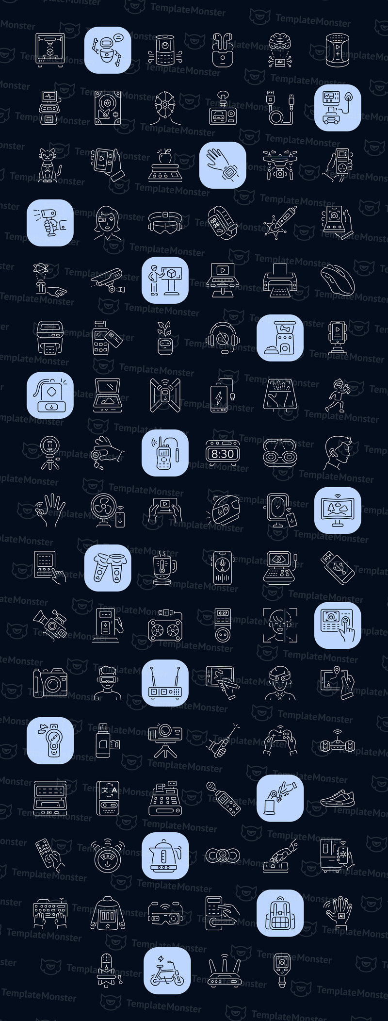 Набор иконок современных гаджетов - Features Image 1