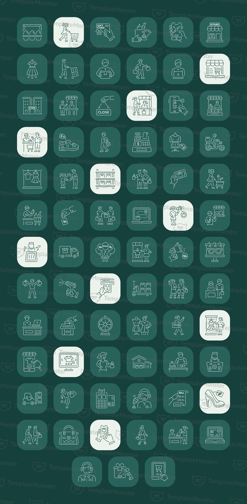 现代购物图标艺术集 - Features Image 1