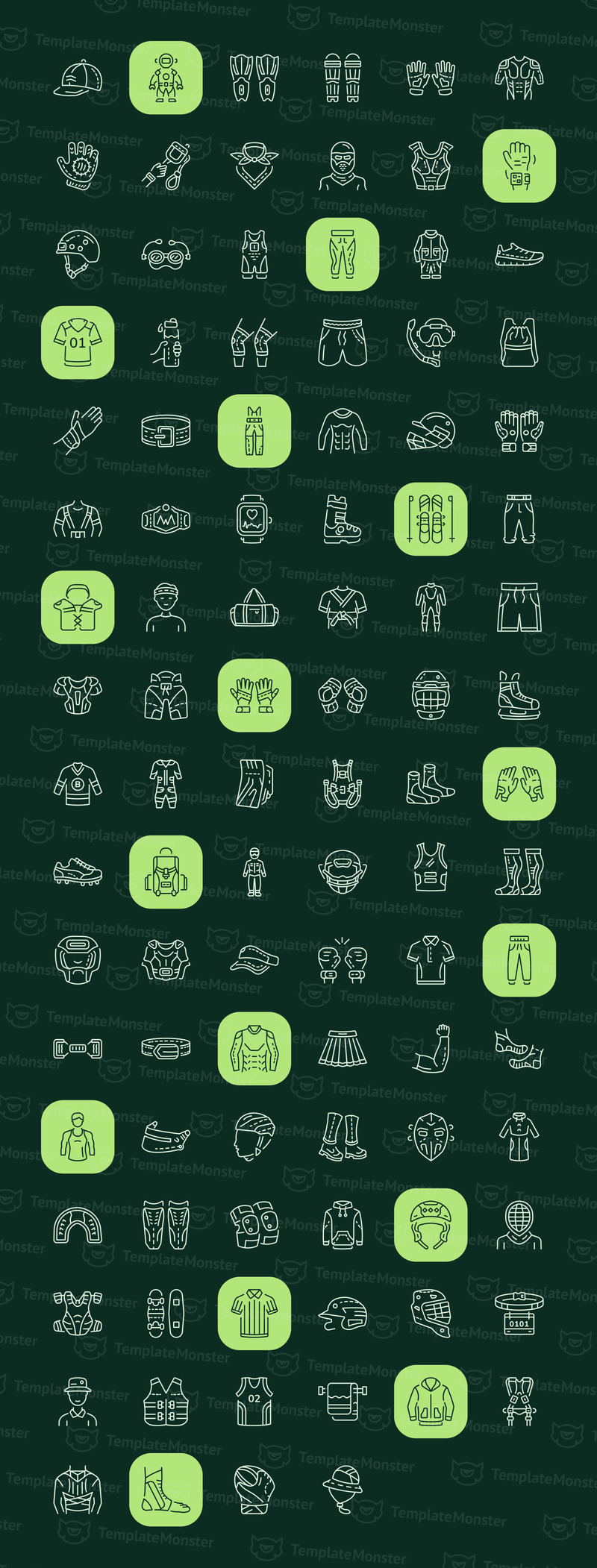 Modern Sportswear Icon Art Set - Features Image 1