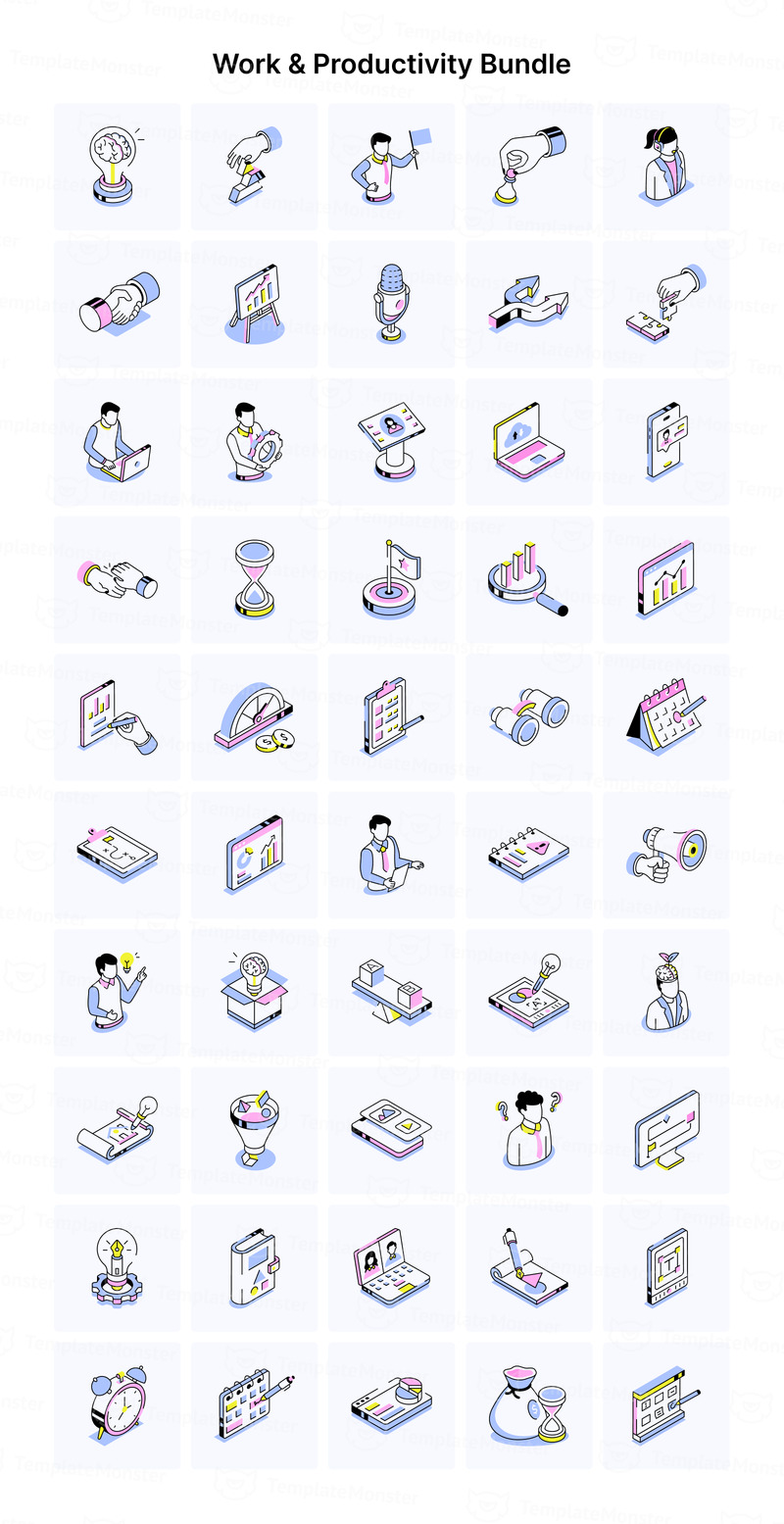 Универсальные изометрические иконки - Features Image 5