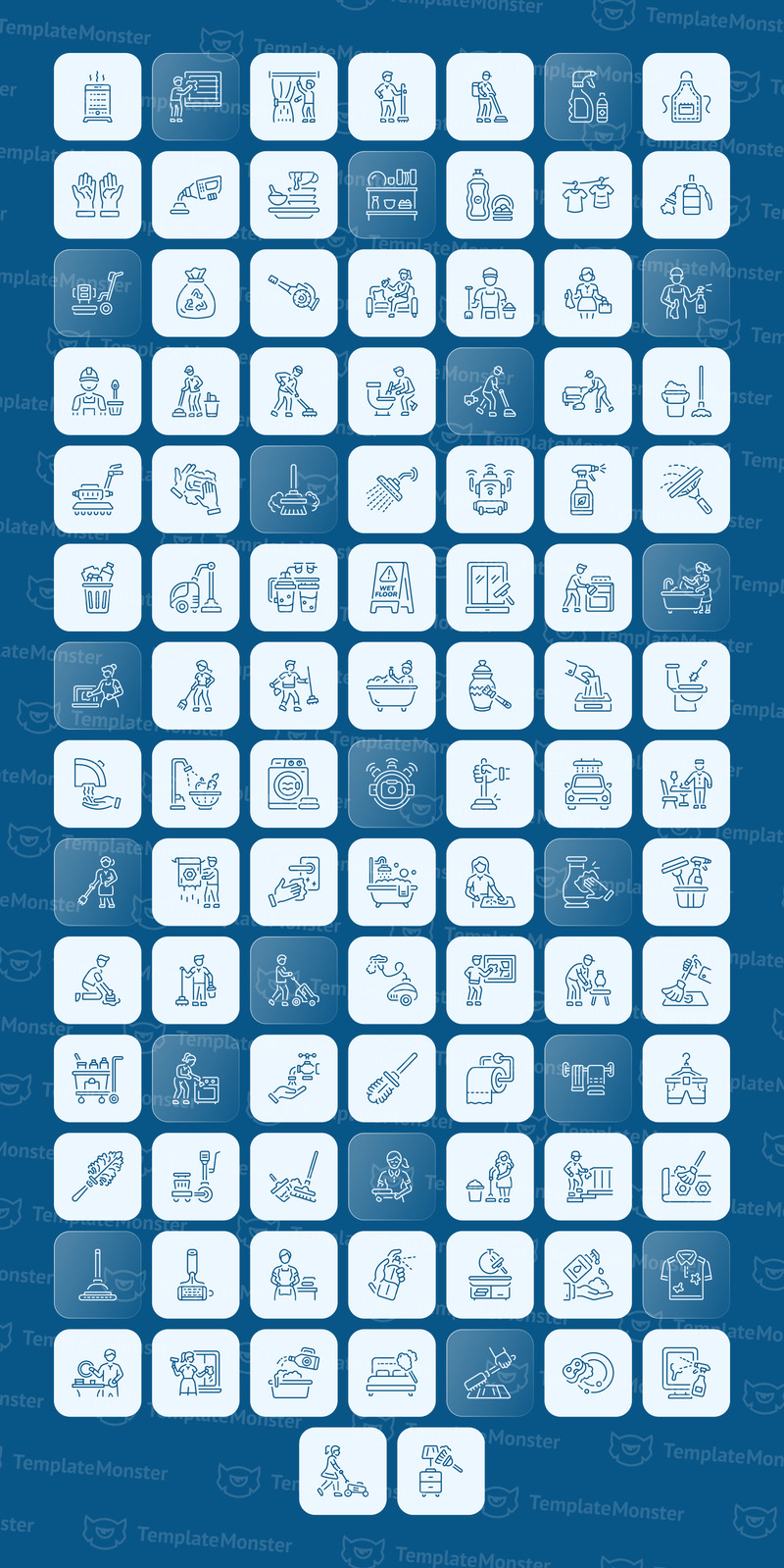 Modern Cleaning Icon Art Set - Features Image 1