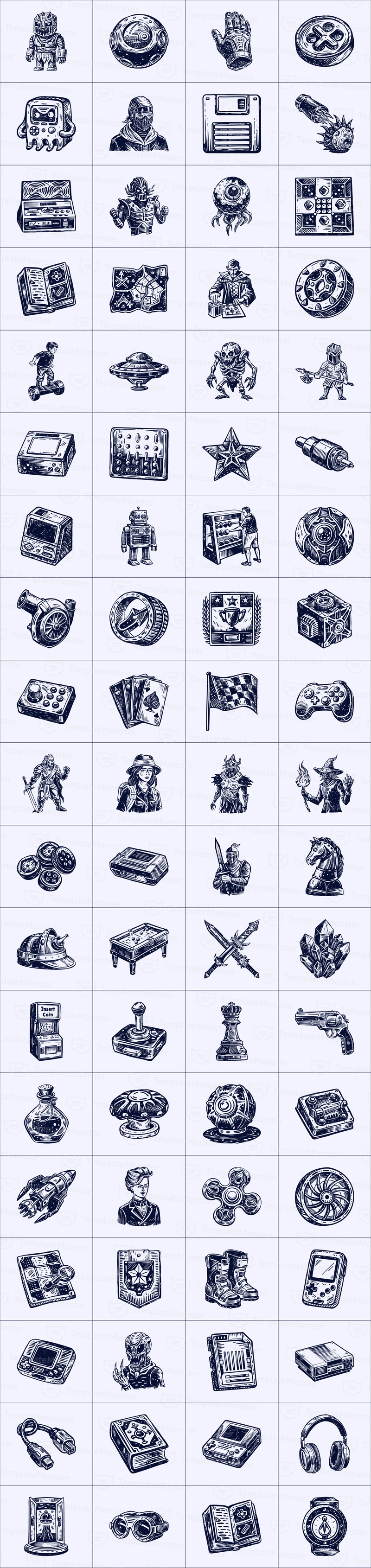 Vintage Game Illustration Set - Features Image 1