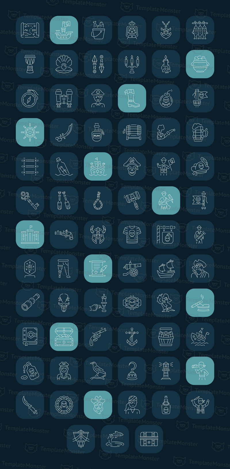 Modern Pirate Icon Art Set - Features Image 1