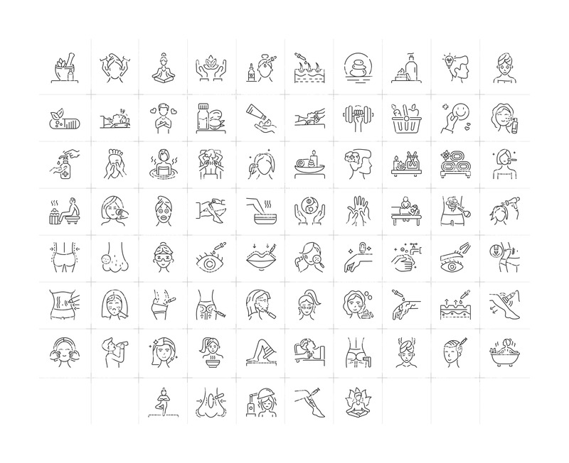 Modern Med Spa Line Icons - Features Image 1