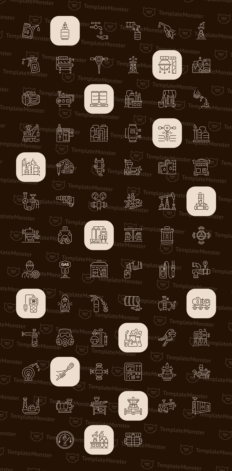 Modern Oil Industry Icon Set - Features Image 1